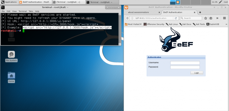 Как пользоваться beef kali linux