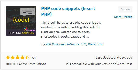 PHP Code snippets 