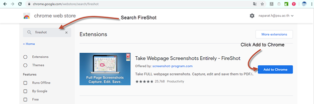 fireshot chrome plugin