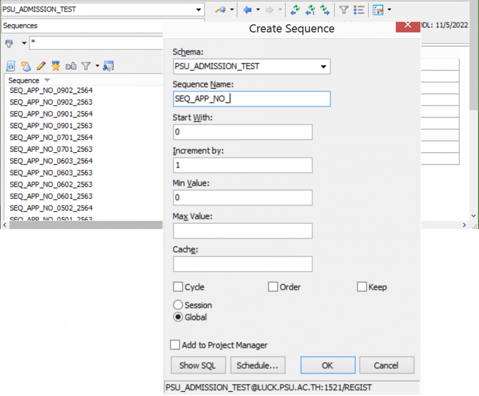 sequence-table-oracle